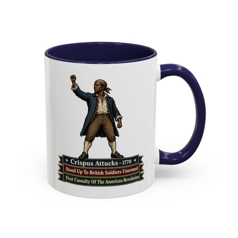 Crispus Attucks 1770 Accent Coffee Mug – First Casualty of the American Revolution
