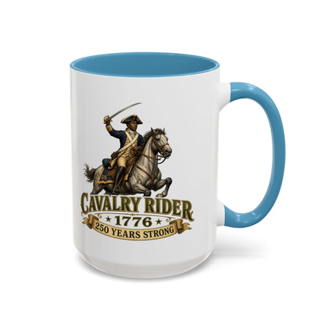 Cavalry Rider (White Horse) 1776 Mug – Patriotic 250th Anniversary Coffee Mug