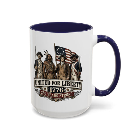 United for Liberty 1776 Coffee Mug — Revolutionary War Patriot Tribute