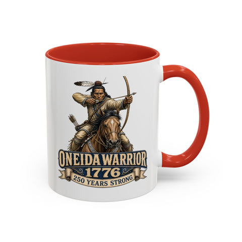 Oneida Warrior Coffee Mug — 1776 Mounted Warrior Shooting A Bow