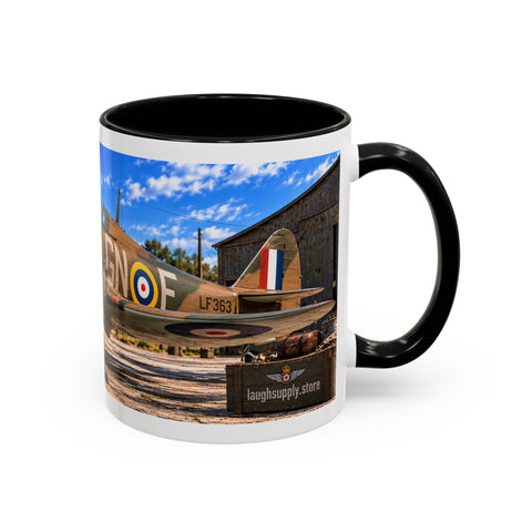 Skeleton Fighter Pilot Mug – RAF WWII Harrican Coffee Mug – Funny Dark Humor Gift for Pilots - Laugh Supply