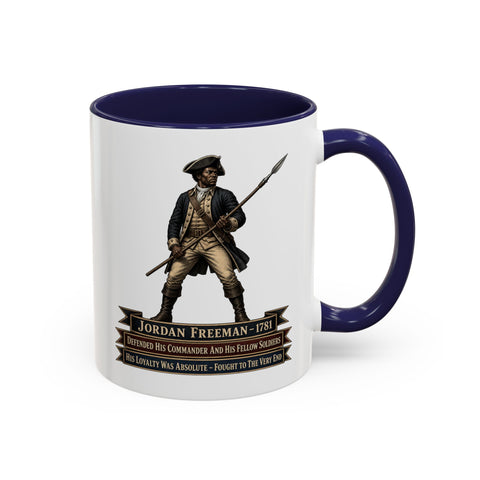 Jordan Freeman 1781 Patriot Coffee Mug — Gave His Life Protecting His Fellow Patriots