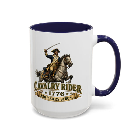 Cavalry Rider (White Horse) 1776 Mug – Patriotic 250th Anniversary Coffee Mug