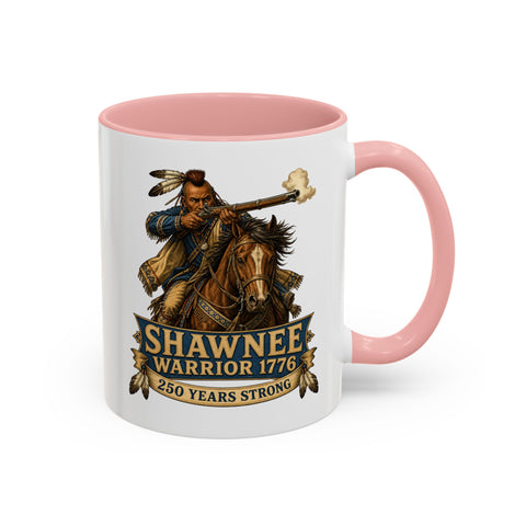Shawnee Warrior Coffee Mug — 1776 Mounted Warrior Shooting A Musket