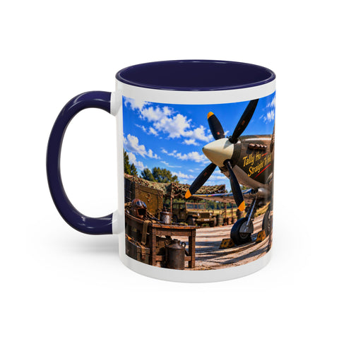 Skeleton Spitfire Pilot Mug – RAF WWII Retro Aviation Coffee Mug – Funny Dark Humor Gift for Pilots - Laugh Supply
