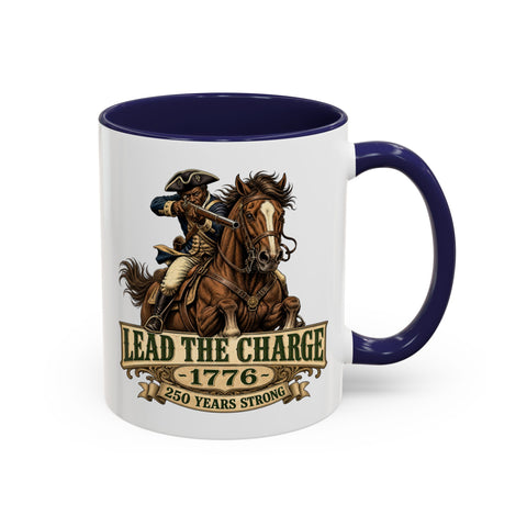 Lead the Charge 1776 Mug (Mounted Edition) — Patriotic Revolutionary War Horseman