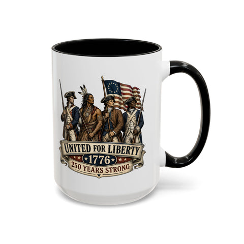 United for Liberty 1776 — Patriotic 250th Anniversary Mug