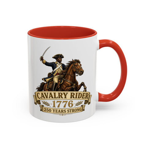 Cavalry Rider (Brown Horse) 1776 Mug – Patriotic 250th Anniversary Coffee Mug