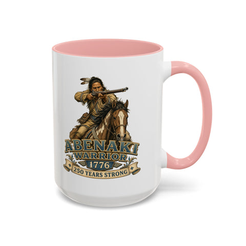 Abenaki Warrior Coffee Mug – 1776 Abenaki Warrior Shooting A Musket