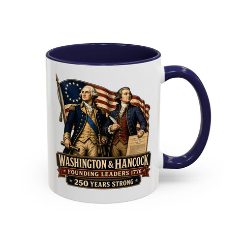 Washington & Hancock Coffee Mug — Founding Leaders 1776