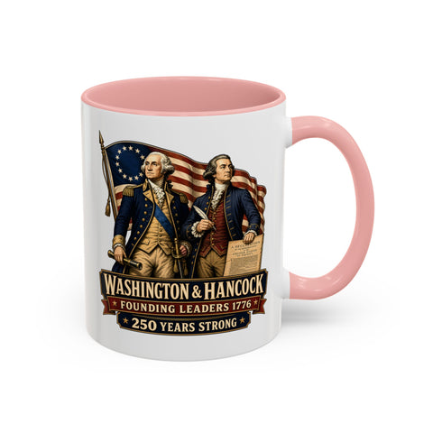 Washington & Hancock Coffee Mug — Founding Leaders 1776