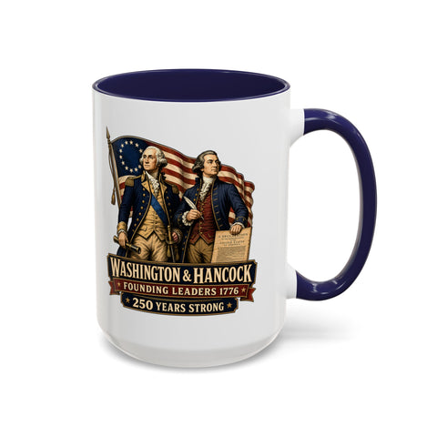 Washington & Hancock Coffee Mug — Founding Leaders 1776
